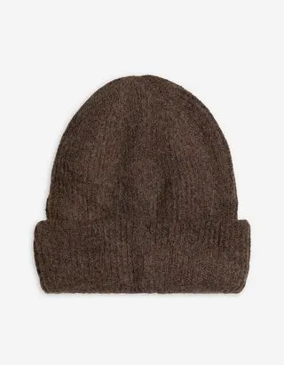 Berretto - Maglia a coste - marrone