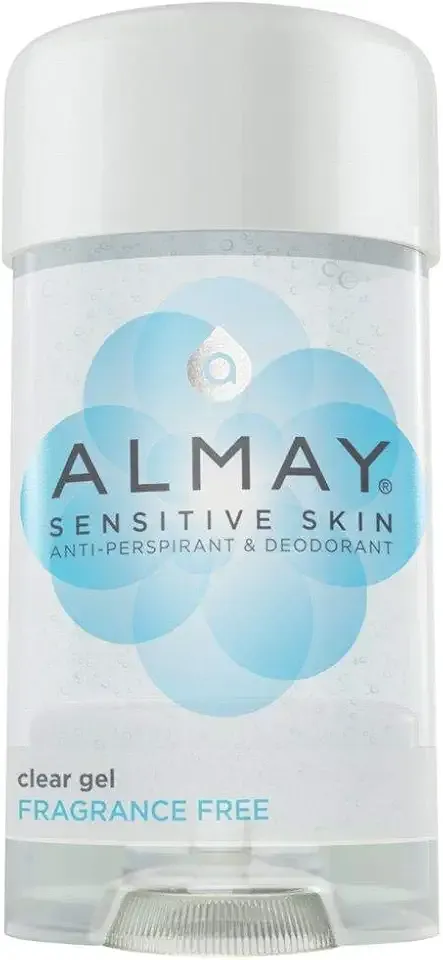 Almay Deodorant for Women, Gel Antiperspirant, Hypoallergenic, Dermatologist Tested for Sensitive Skin, Fragrance Free, 2.25 Oz