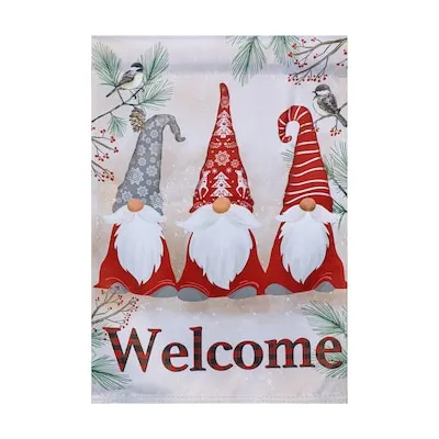 Style Selections 2.33-ft W x 3.66-ft H Winter Garden flag