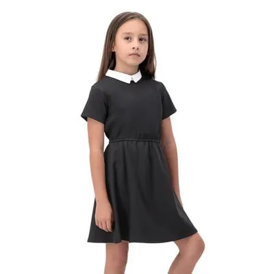 Vestido Fantastic Niña Cuello Camisero Diseño Rayado