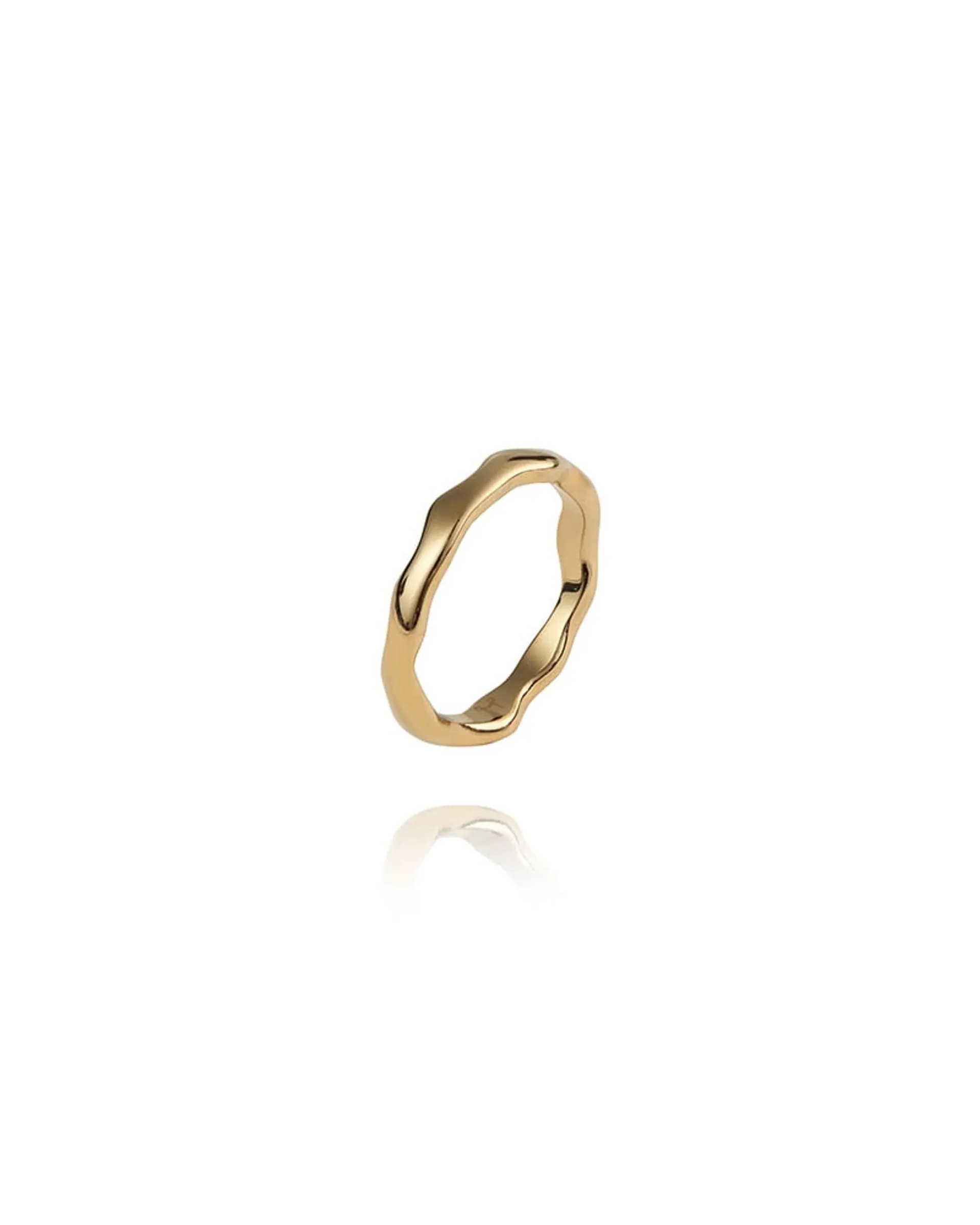 Wavy Petite Gold ring (str 52)