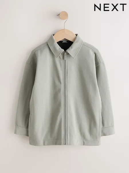 Green Texture Smart Shacket (3-16yrs)