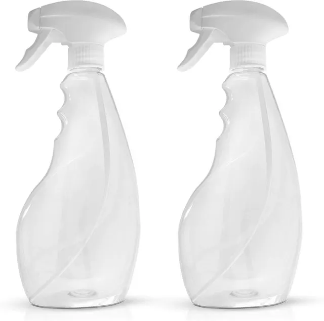 Flaconi spray vuoti, spruzzatore a grilletto in plastica trasparente, 2 x 500 ml