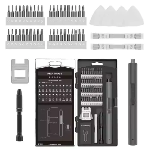 50 in 1 Precision Electric Screwdriver Set Multi-Function Power Tool with Magnetic Torx Phillips Bits for iPhone Glasses Watches