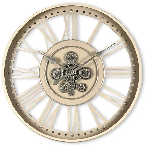 Klok Nimar metaal rond 80cm taupe open dessin 45