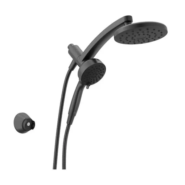 Delta PivotPro 6-​Spray Wall Mount Dual Fixed and Handheld Shower Head in Matte Black