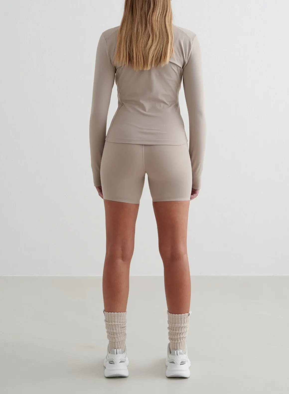 Dark Clay Sense Midi Biker Shorts