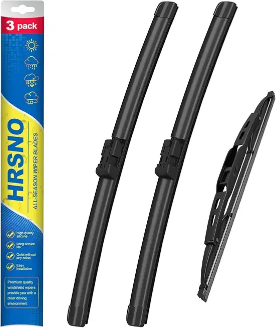 HRSNO® Wiper Blades:3-Pack Windshield Wipers for Chevrolet Equinox 2010-2017-All-Season Beam Design-Quiet Streak-Free-Exact Fit Replacement for Chevrolet Cars (24"/17"/13")