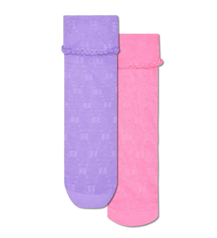 2-Pack H Monogram Mini Crew Socks