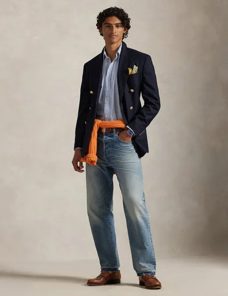 Custom Fit Striped Broadcloth Shirt White Blue