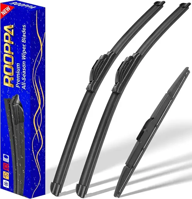 3 Wipers Fits Honda CRV CR-V 2012-2016 Wiper Blades | 26"/16" Front + 13" Rear,U/J Hook Adapter,OEM Replacement,All-Season Durability,Quiet,Streak-Free & Easy Install.