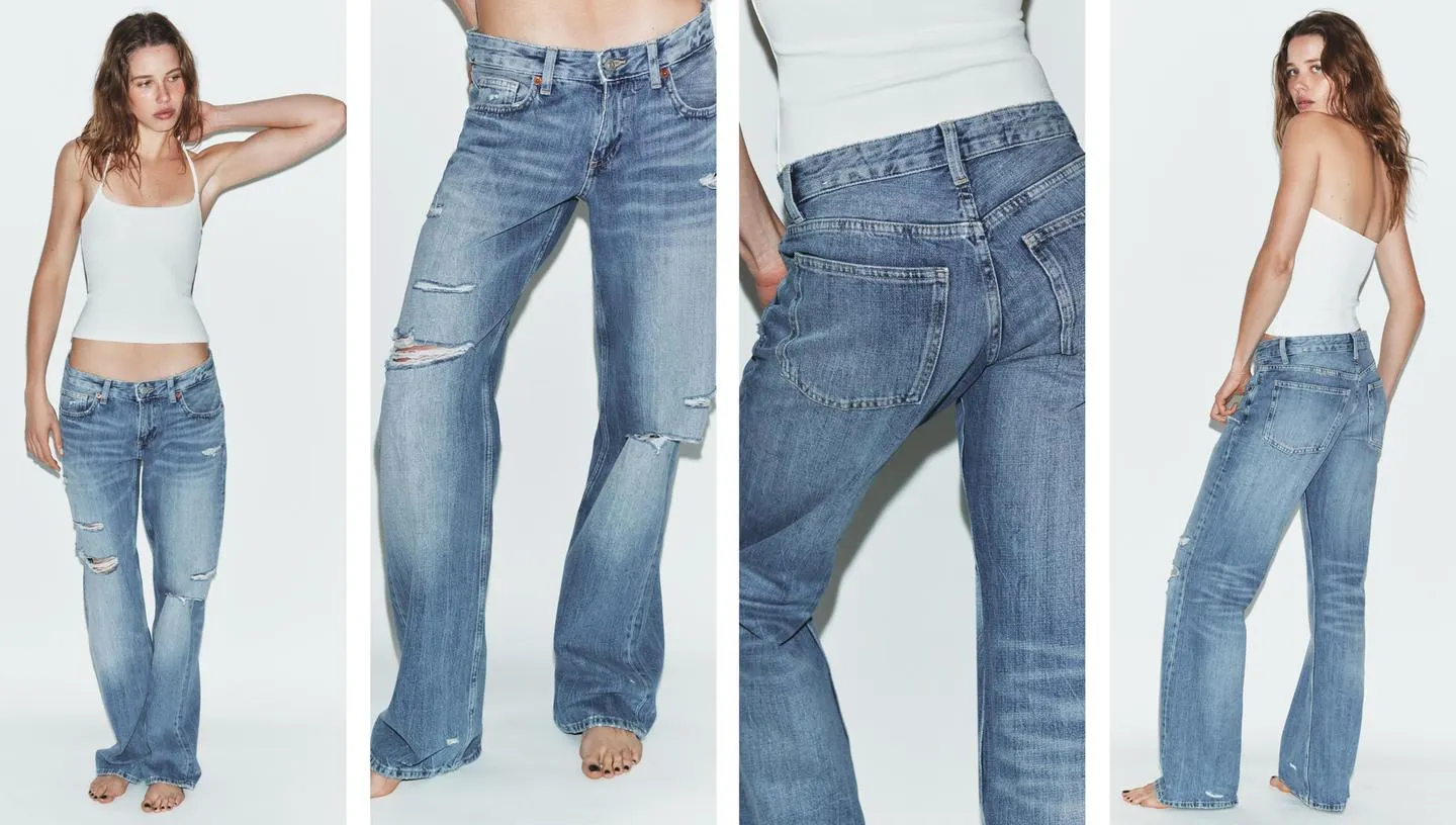 TRF LOW-RISE WIDE-LEG JEANS