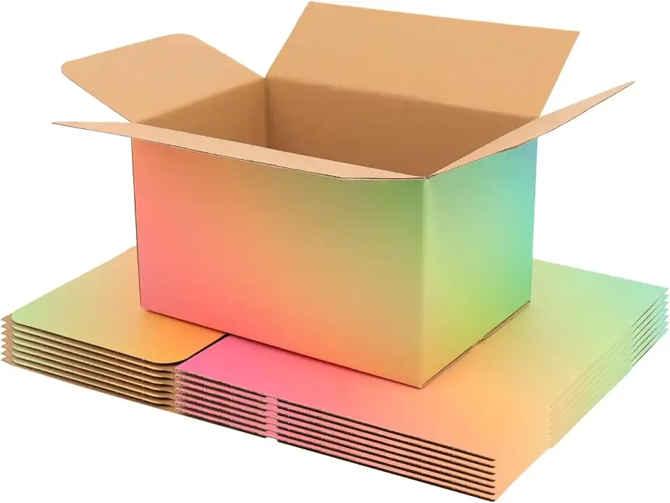 10x7x6 Shipping Boxes Medium Set of 30, Gradient Corrugated Cardboard Box, Mailing Boxes for Packaging Small Business