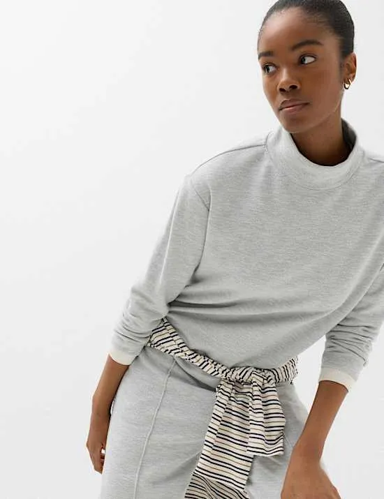 Cotton Rich Cosy Funnel Neck Top
