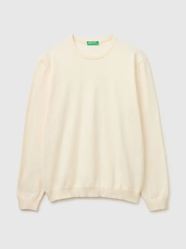 100% cotton crew neck sweater