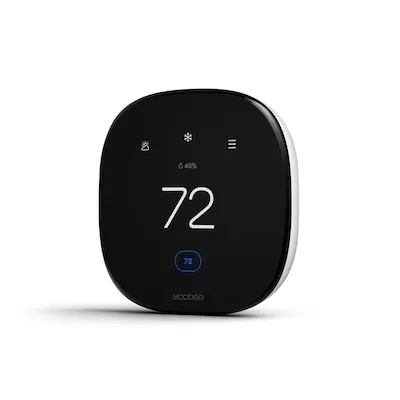 Enhanced Black Smart Compatible Thermostat with Wi-Fi Compatibility