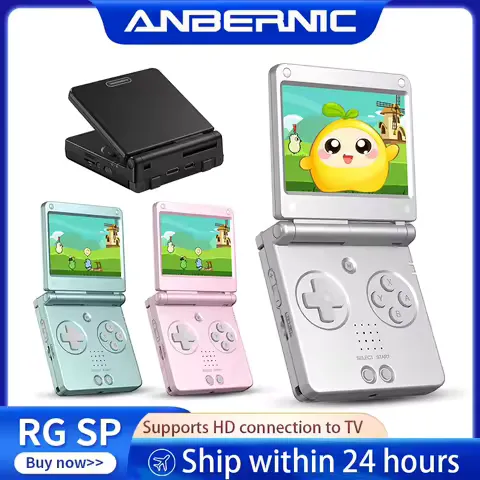 Anbernic RGSP Flip Retro Handheld Game Console Linux 64-bit 3300mAh Portable Gaming Player Supports Wifi RixelHK Streaming RG SP