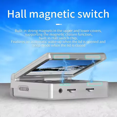 ANBERNIC RG35XXSP Flip Retro Handheld Game Console Linux 64bit WiFi Bluetooth Retro Video Gaming Console Online Play HDMI-TV Out