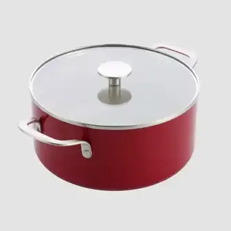 KitchenAid Aluminium Covered Casserole 24cm / 4.91L Empire Red