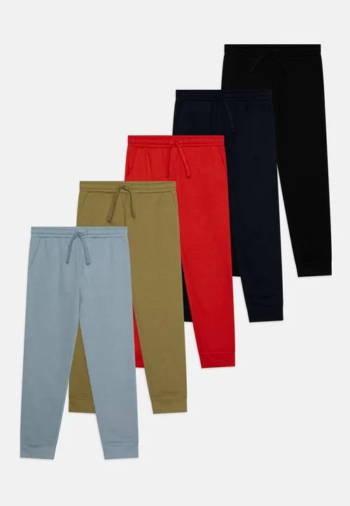 UNISEX 5 PACK - Joggebukse - dark blue/olive/red