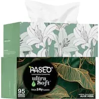 paseo ultra soft aloe vera facial tissues 95pack
