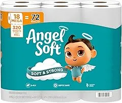 Angel Soft Toilet Paper, 18 Mega Rolls = 72 R…