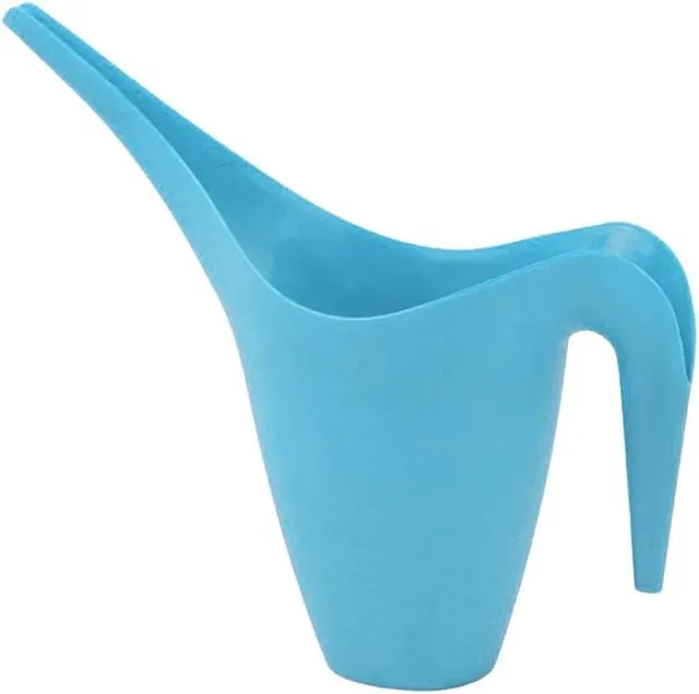 LEMROE Spruzzatore d'acqua, annaffiatoio da interno per piante fiori, annaffiatoio in plastica 1l - becco lungo - blu.