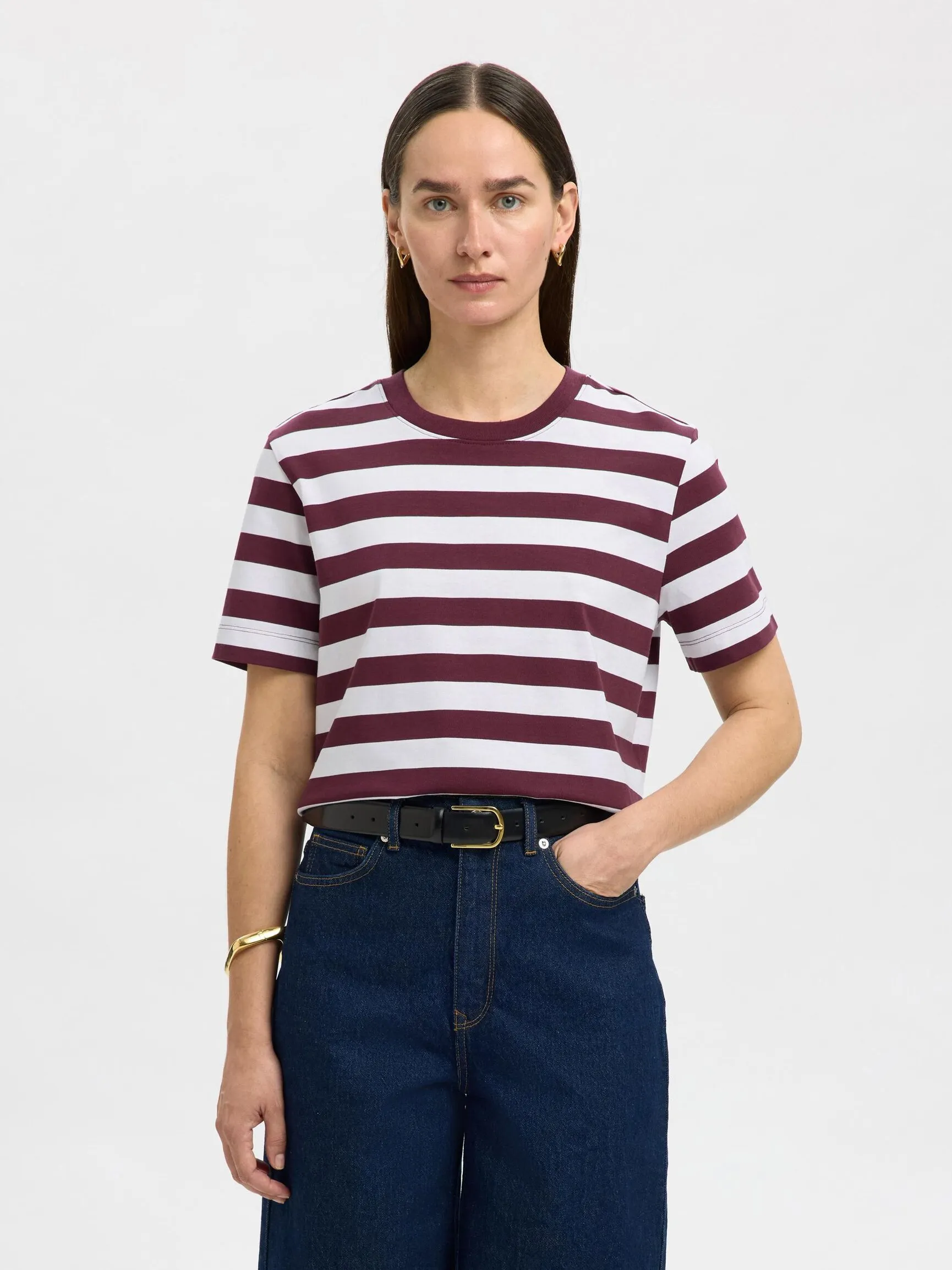 STRIPETE BOXY FIT T-SKJORTE