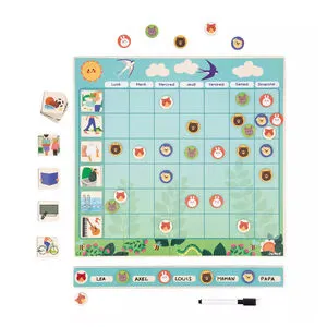 Tableau d'organisation magnétique ludique