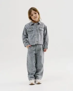 Jeansvest met zebraprint