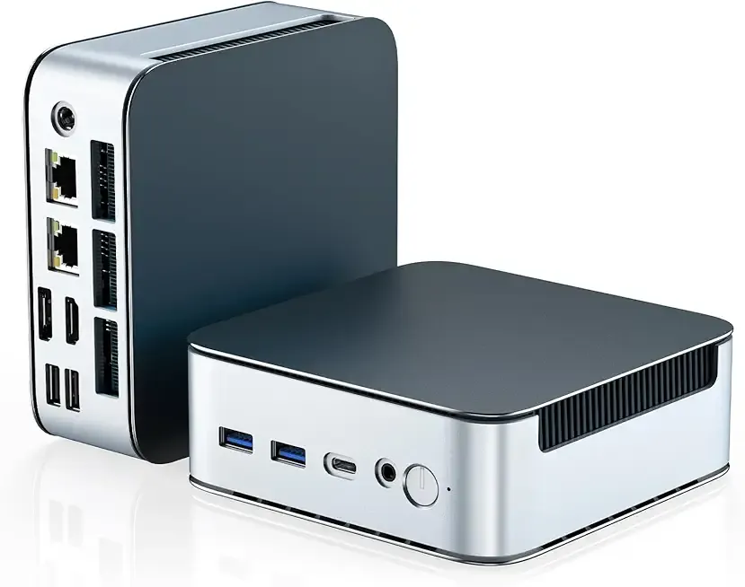 Getorli Mini PC, AMD Ryzen 5300U (Up to 3.8GHz | Beats 3500U/N150), 16GB DDR4 & 512GB SSD, Dual 2.5G LAN, WiFi 6, Triple Display Support, Mini Desktop Computer for Home Office/Light Gaming/Business