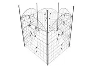 Metall-Gartenzaun, M12, pulverbeschichtet, ca. 77,5 x 64 cm - Anthrazit