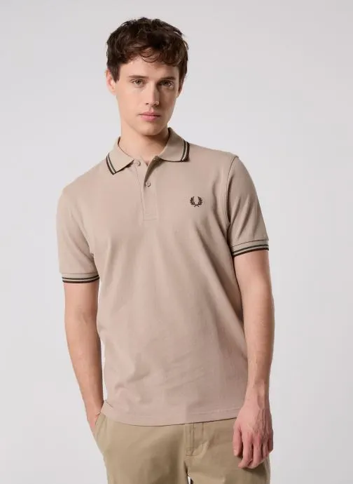 Polo's Twin Tipped Fred Perry Shirt heren beige