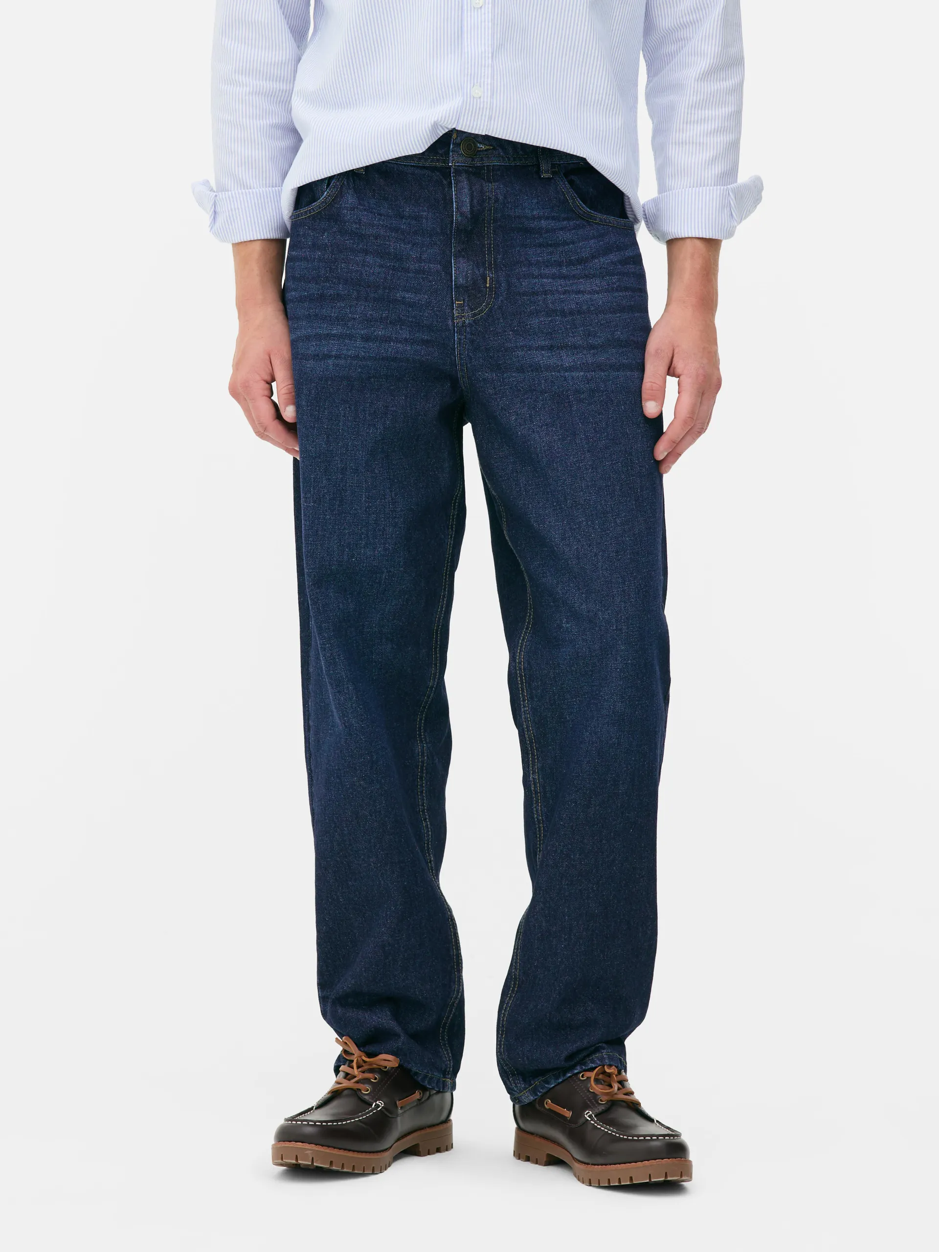 Jean taille haute décontracté