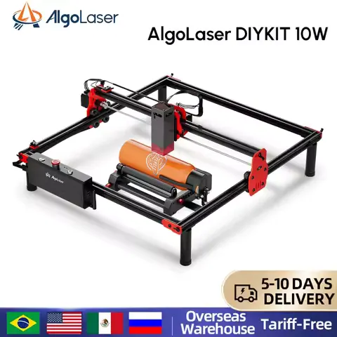 Algolaser 10W Laser Engraver DIY Kit CNC Laser Cutter Engraving Machine OPTIONAL Honeycomb Table & Extension Kit & Rotary Roller