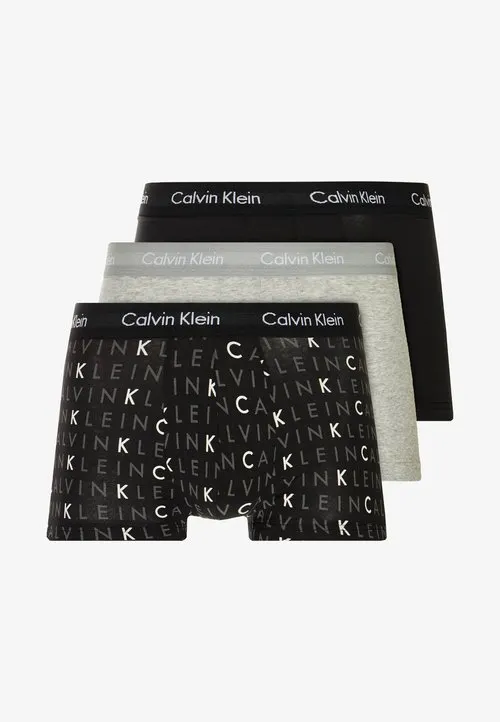 TRUNK COTTON STRETCH 3 PACK - Boksershorts - black