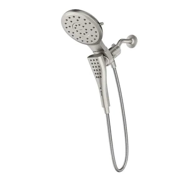 MOEN Verso 8-​Spray Dual Wall Mount Fixed and Handheld Shower Head 1.​75 GPM in Spot Resist Brushed Nickel