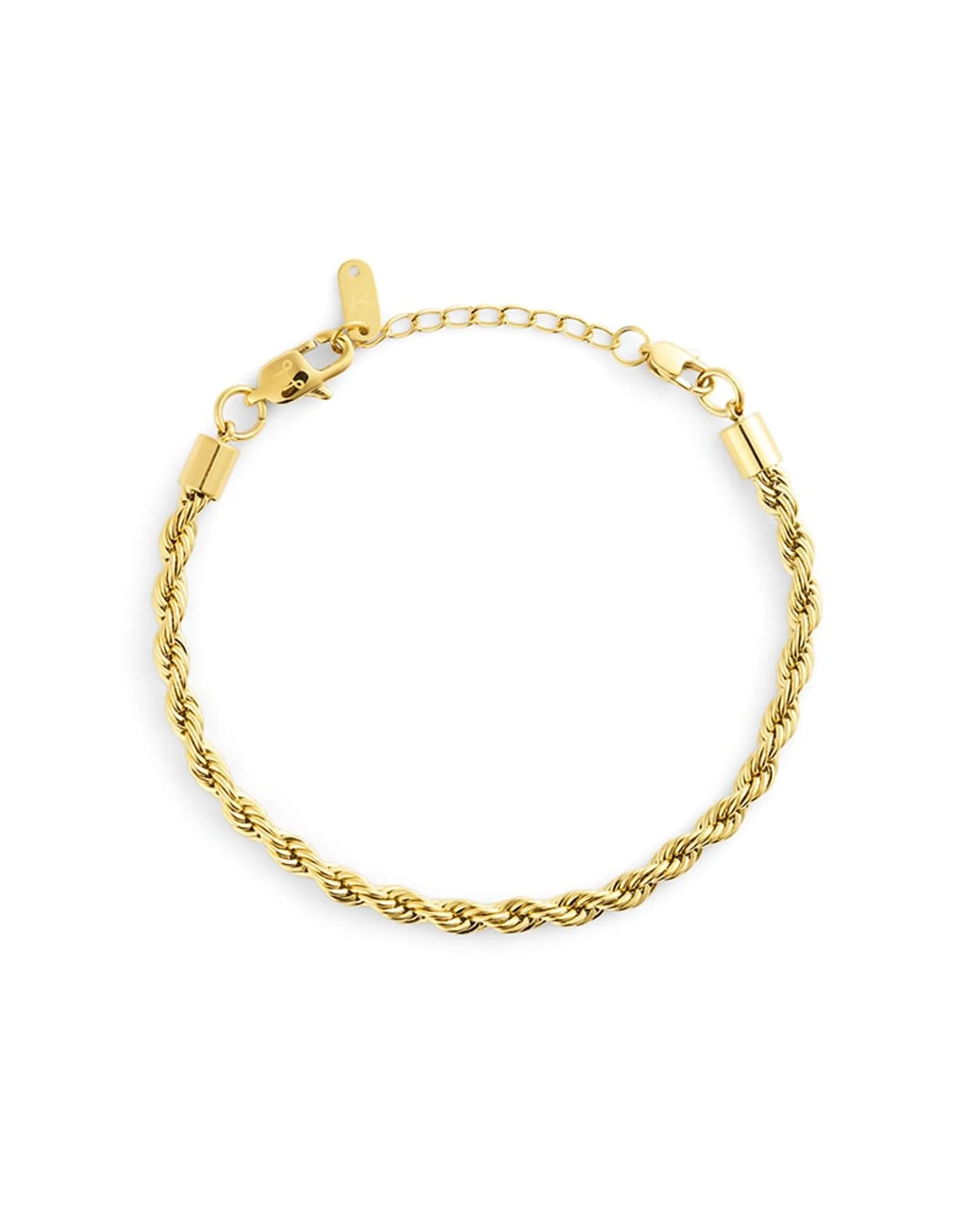 Bold Rope gullfarget armbånd i stål (small)