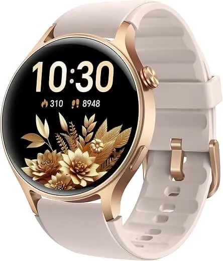 aeac Smart Watch for Women, AMOLED Ultra-Clear Screen Activity Trackers with Heart Rate/Sleep/SpO2 Monitor, Smartwatch for iPhone/Samsung/Android, 110+ Sport Modes (Rose Gold, S/M/L, Rose Gold)