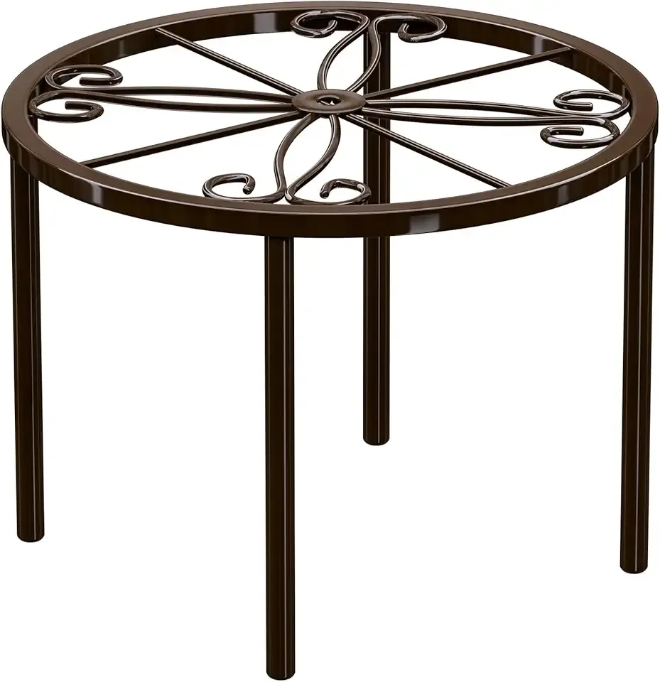 1 PCS Plant Stand,-Heavy Duty Metal Stand Decorates Plants, Anti-Rust Flower Pot Stand, Round Plant Rack for Room Indoor and Outdoor Courtyard,Gardens, Brown.