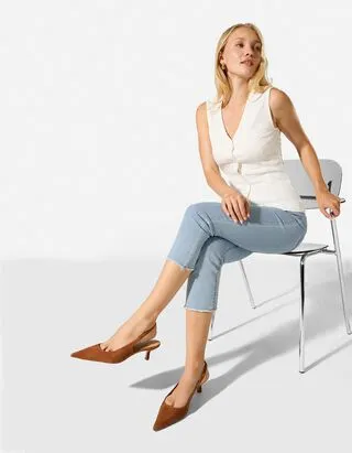 Pantaloni capri - Skinny Fit - Azzurro