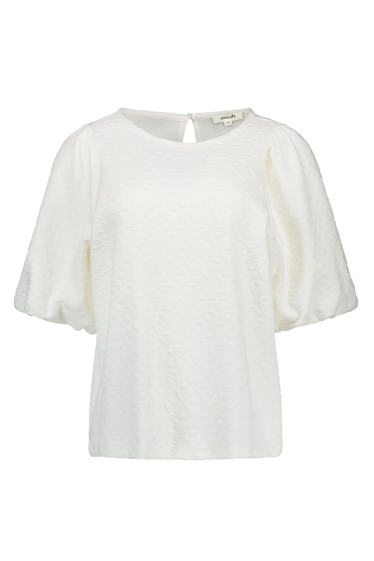 Off-white shirt met bloemenstructuur