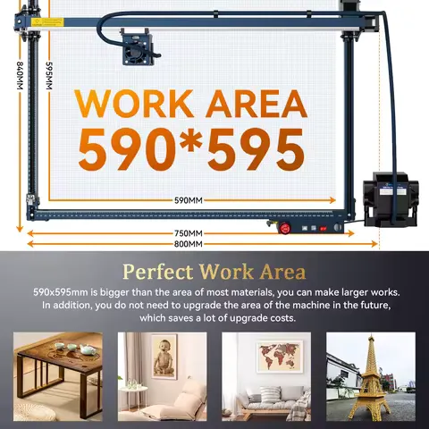 SCULPFUN S30 Ultra 33W Laser Engraving Machine 590x595mm Engraving Area Automatic Air Assist
