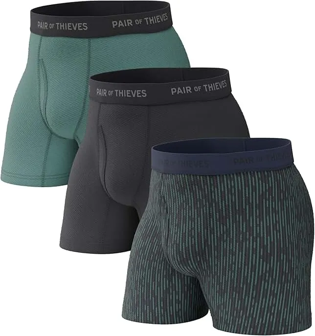 Pair of Thieves Super Fit Men's Boxer Briefs – Soft, Breathable, Quick-Dry Underwear with 4-Way Stretch (2 & 3 Pack)