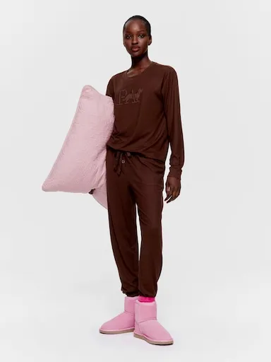 Chocolate Plush Easy Pj Pant