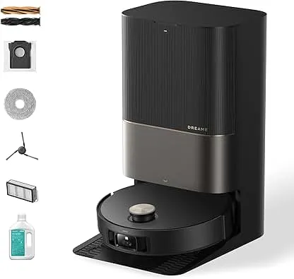 DREAME X50 Ultra Complete Robot Vacuum and Mop with Auto-Empty and Mop Self-Cleaning, 20,000Pa Suction, Obstacle Avoidance and 360° Navigation, Corner to Edge Deep Cleaning, Detangling Brush (Black) DREAME X50 Ultra Complete Robot Vacuum and Mop with…