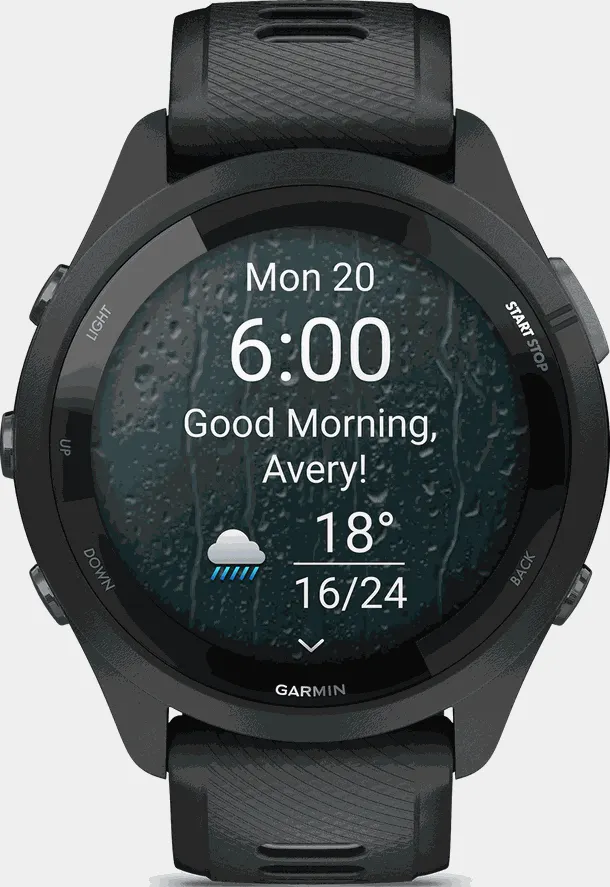 Forerunner 265, AMOLED, smartklokke, multisportklokke - Svart