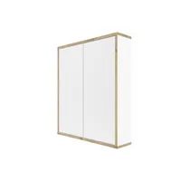 Spiegelschrank MORENA mit 2 Türen, Weiß/Eiche