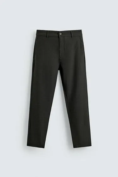 COMFORT TEXTURED CHINO TROUSERS