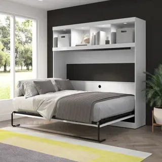 Oasis Horizontal Murphy Bed with Overhead Storage, Queen Size